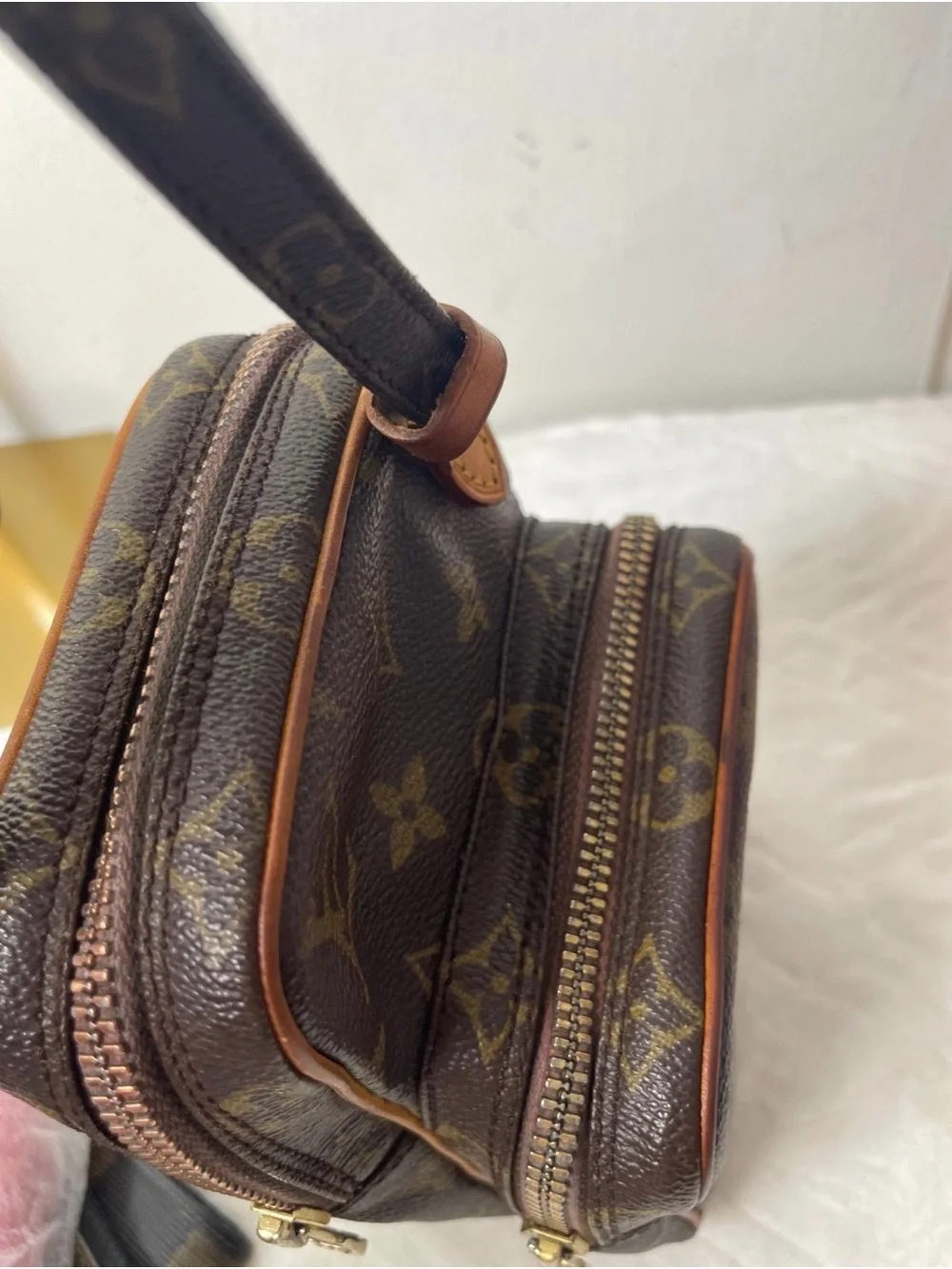 Vintage Louis Vuitton Monogram Canvas Mini Amazon Bag in Brown and Tan